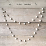 White Pompom Garland