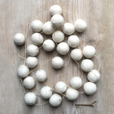 White Pompom Garland