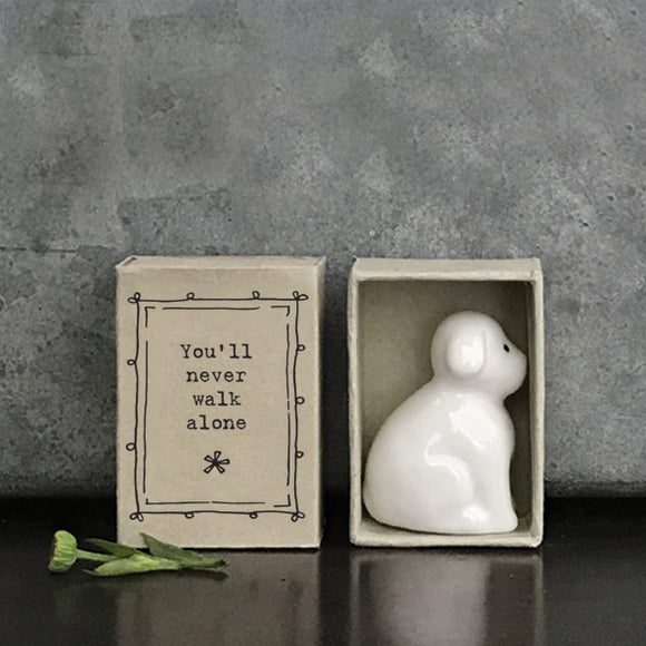 You'll  never walk alone dog matchbox gift