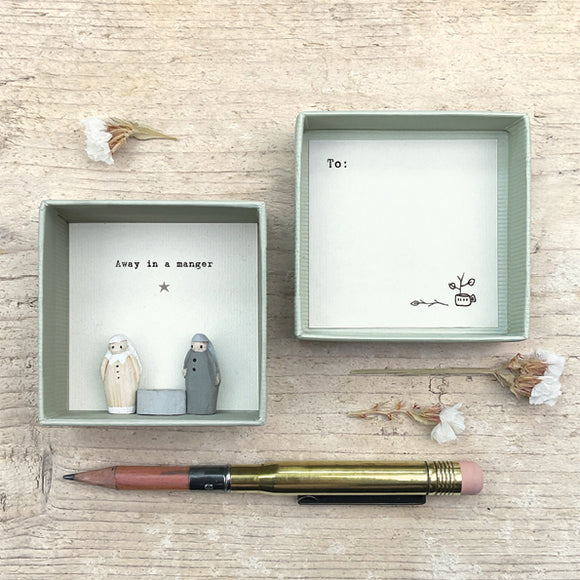 Boxed Card Away In A Manger by East of India
