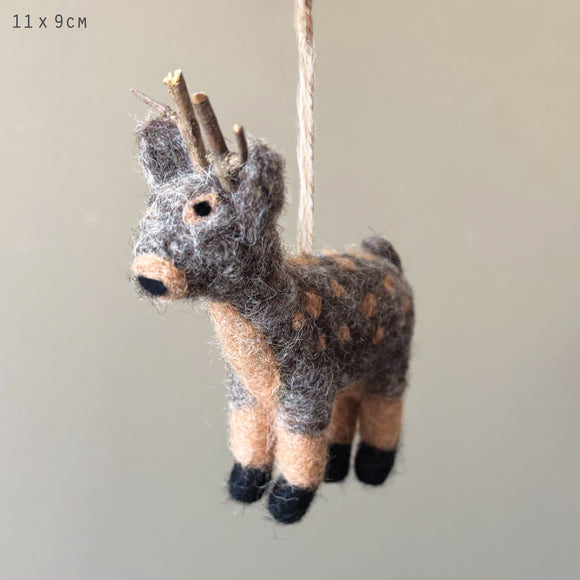 Needle Felted Reindeer Decoration