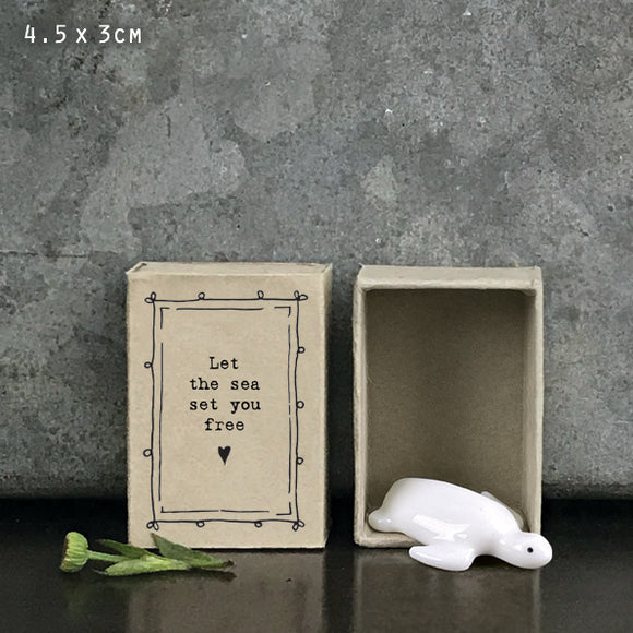 Let the sea set you free turtle matchbox gift