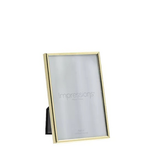 Impressions Brass finished photo frame 4x6"