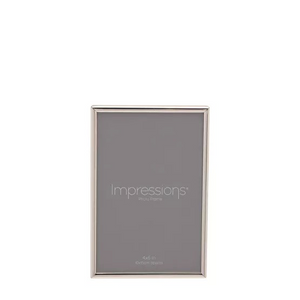 Impressions Silver plated slim Photo frame 4x6"