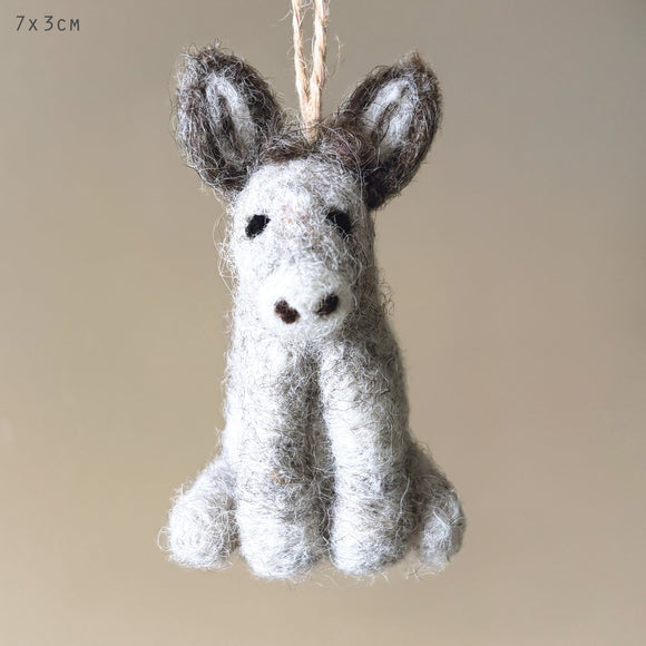 Needle Felted Donkey Decoration