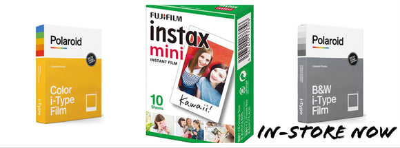 Instant film Polaroid and Fujifilm 