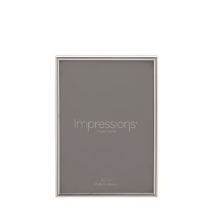 Impressions Silver plated slim Photo frame 5x7"