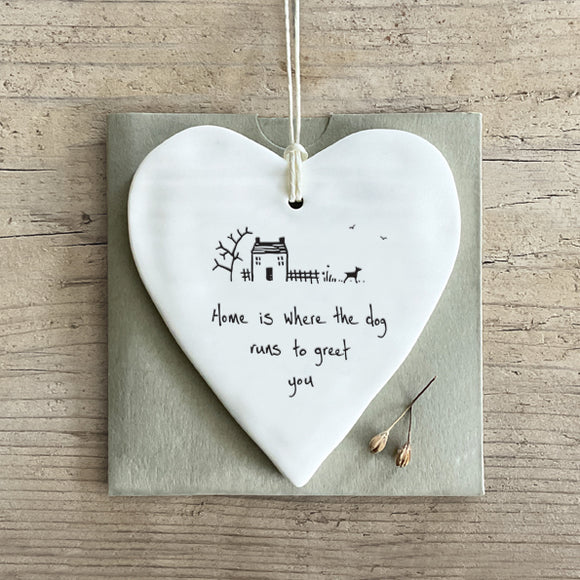 Home is where the dog runs to greet you wobbly heart