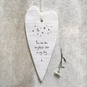 You are the brightest star in my sky long wobbly heart