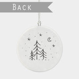 Walking in a winter wonderland Round Porcelain Hanger by East of India