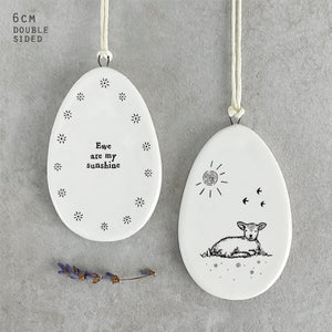 Ewe are my sunshine Flat Porcelain Egg EOI