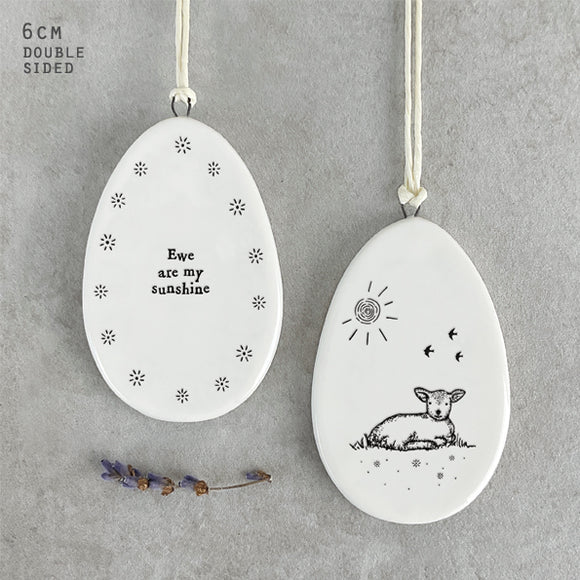 Ewe are my sunshine Flat Porcelain Egg EOI