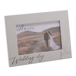 Wedding day 6" x 4" photo frame