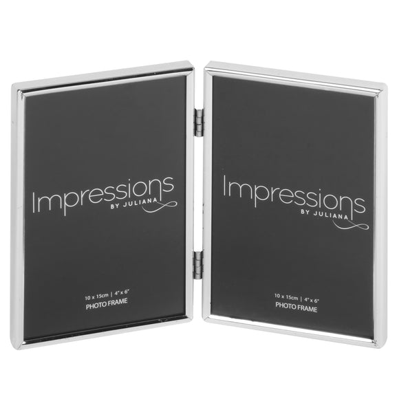 Impressions Silver Plated double Photo frame 4x6