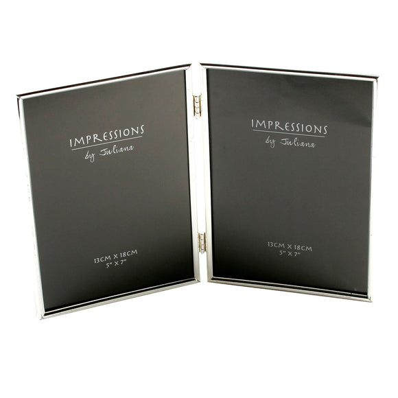 Impressions Silver Plated double Photo frame 5x7