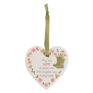 Home Love Life Ceramic Heart