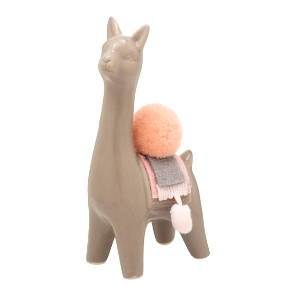 Grey Ceramic Llama Decoration Kusso From Kenro