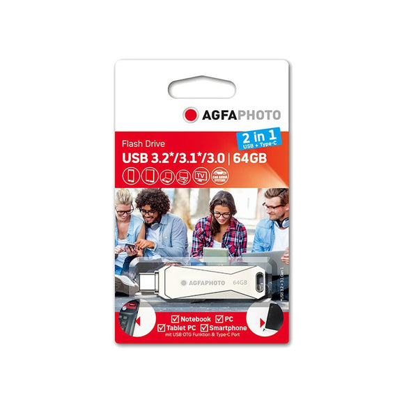 2 in 1 USB + type c 64gb
