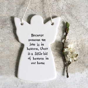 Because someone we love is in heaven Angel Hanger