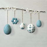 Big Blue Felt Egg Hanger