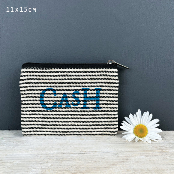 Cash thin stripe purse