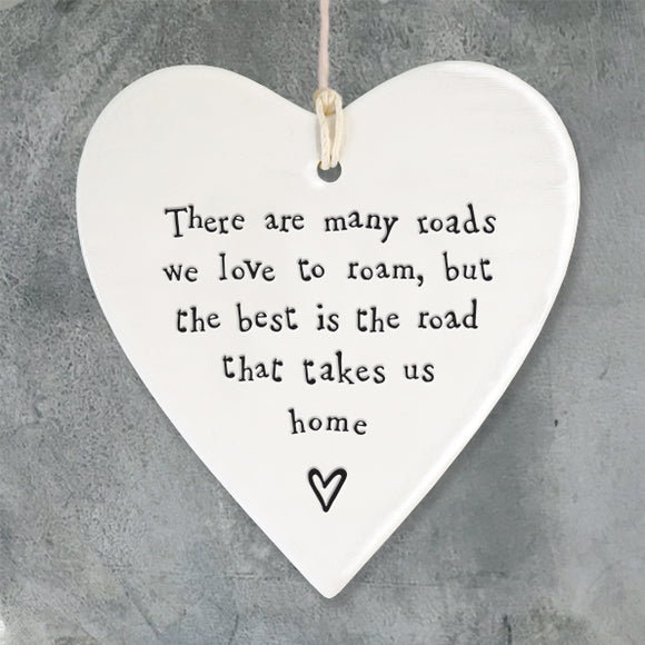 There are many roads we love to roam....East of India round heart