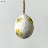 Yellow Felted Daisy Egg Hanger