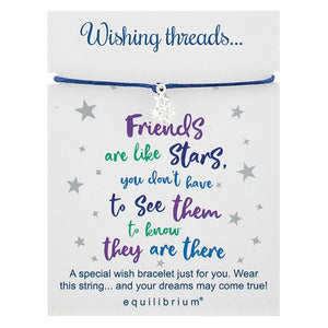 Friends are like stars wishing thread