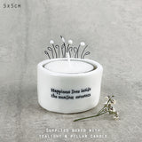 Happiness Lives Inside The Smallest Moments.... Tea light and Candle Holder