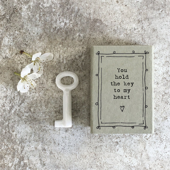 Key to my heart matchbox gift