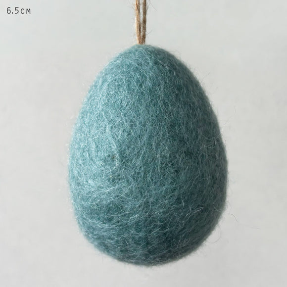 Big Blue Felt Egg Hanger