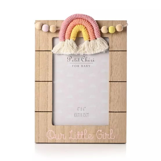 Photo Frame with Macrame Rainbow 