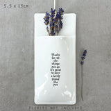 Thanks for all the things ... Wall vase by East of India