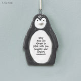 May Your Life Always Be Filled With Fun... Penguin Porcelain Hanger
