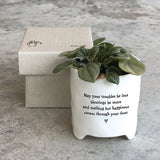 May your troubles be less planter by East of India