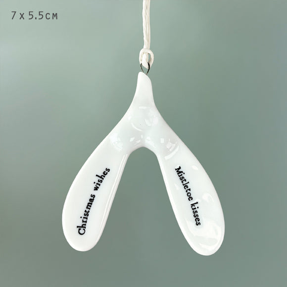 Porcelain Mistletoe hanger by East of India