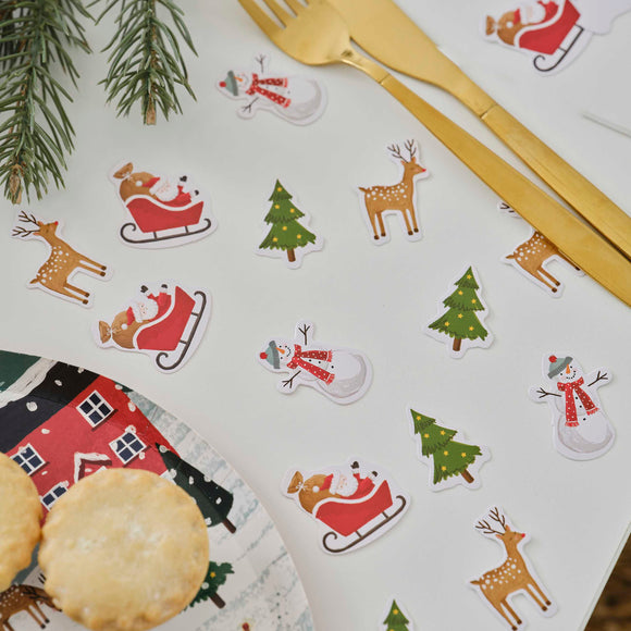 Christmas character table confetti by Ginger Ray