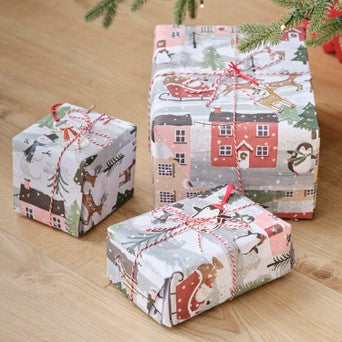 Christmas Scene Wrapping Paper.