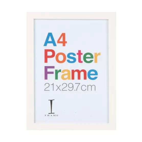 A4 White Poster Frame (glass)
