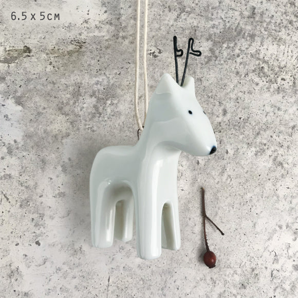 Porcelain Hanging Reindeer by East of India