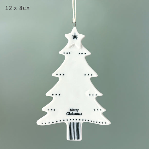 Porcelain Hanger Tree Merry Christmas by East of India