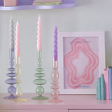 Pastel Spiral Dinner Candles By Ginger Ray