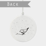 Round Porcelain Robin Hanger by East of India