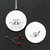 Round Porcelain Robin Hanger by East of India