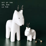 Set of 2 Porcelain Reindeer by East of India