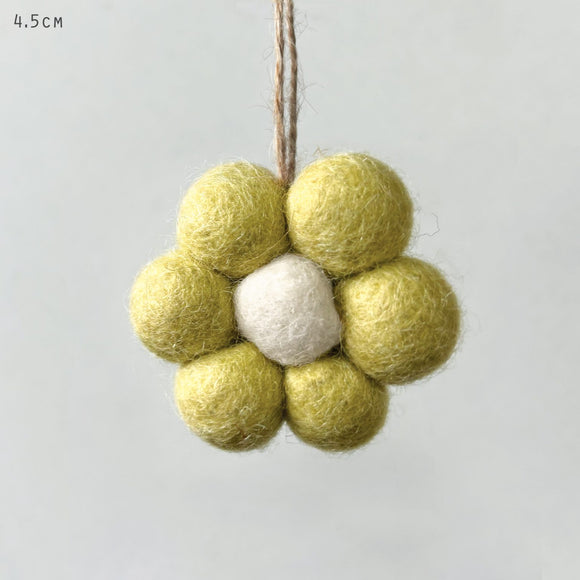 Yellow Felt Daisy Hanger