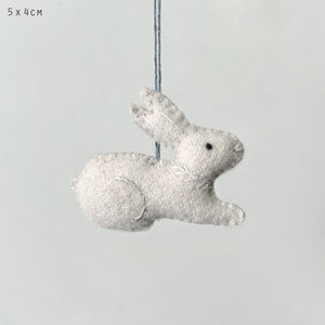 Small Hanging Sitting Rabbit Cream