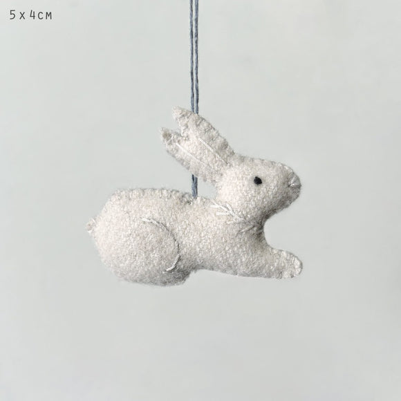 Small Hanging Sitting Rabbit Cream