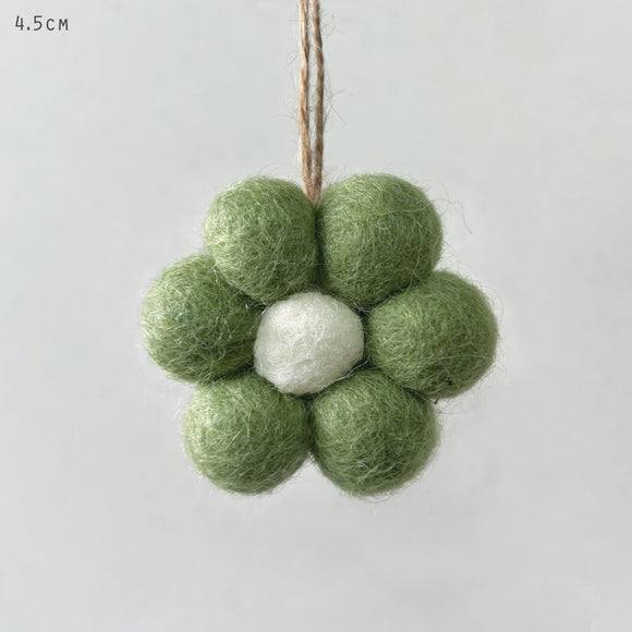 Green Felt Daisy Hanger