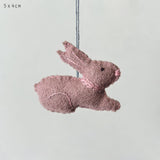 Small Hanging Sitting Rabbit Pink